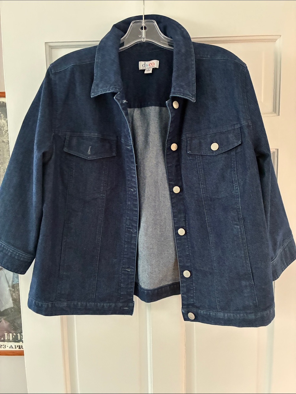 d&co Dark Blue Denim Jean Jacket - Women's Classic Trucker